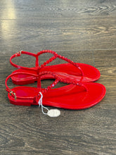 Carica l'immagine nel visualizzatore di Gallery, MENGHI SANDALO INFRADITO SWAROVSKI ROSSO