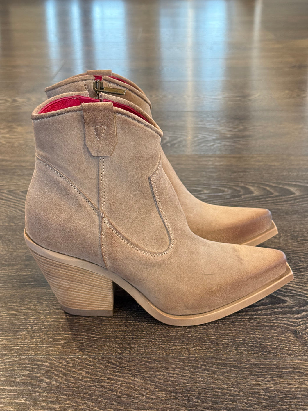 ZOE TEXANO TACCO 8 CM CROSTA BEIGE