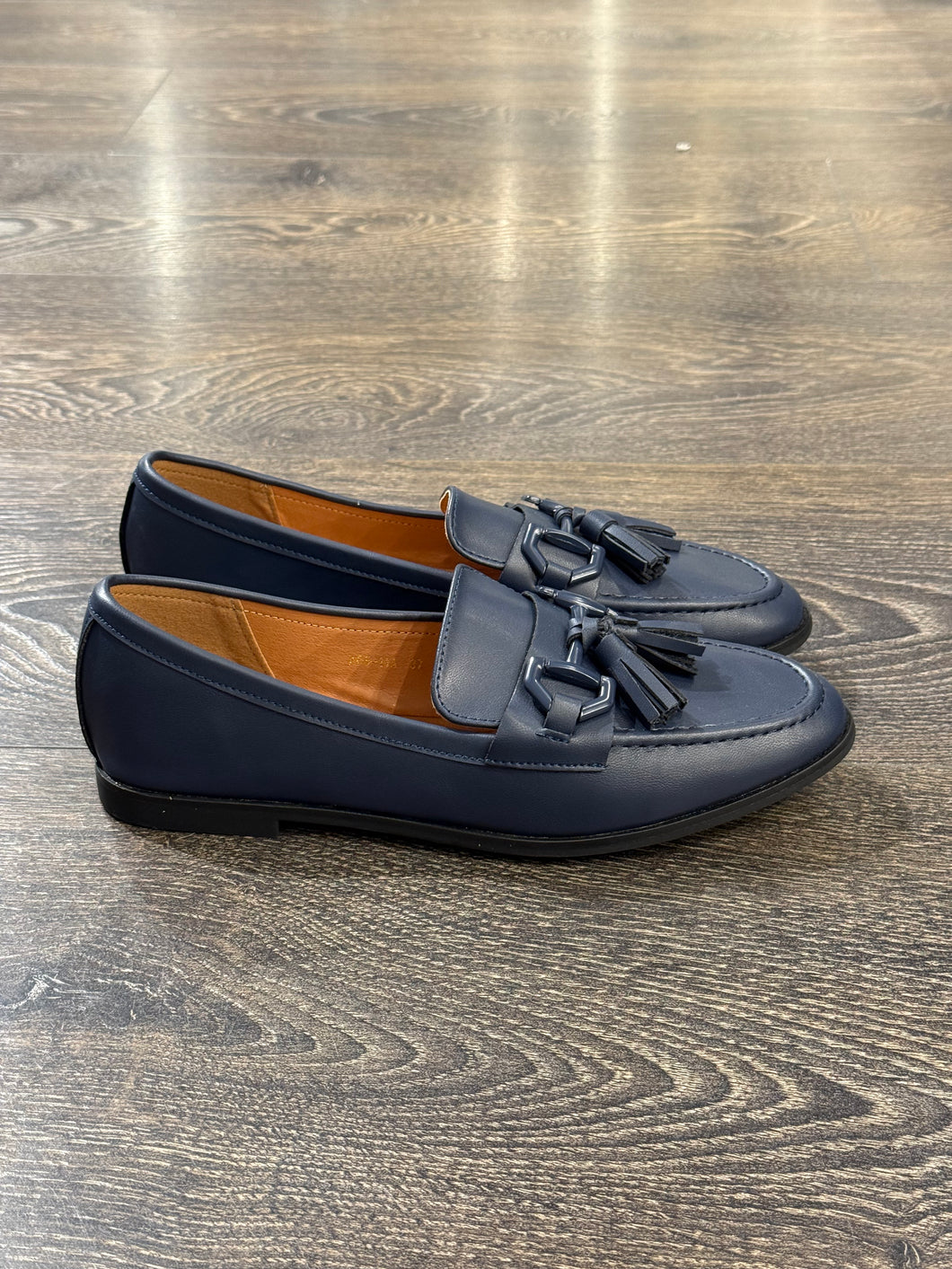 FRANCESCO MILANO MOCASSINO IN PELLE BLU CON NAPPINE