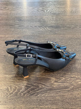 Carica l&#39;immagine nel visualizzatore di Gallery, BRUNO PREMI SLINGBACK IN PELLE BLU TACCO 7 CM CON ACCESSORIO

