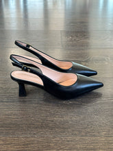 Carica l'immagine nel visualizzatore di Gallery, FRANCESCO MILANO SLINGBACK IN PELLE NERA TACCO 4,5 CM
