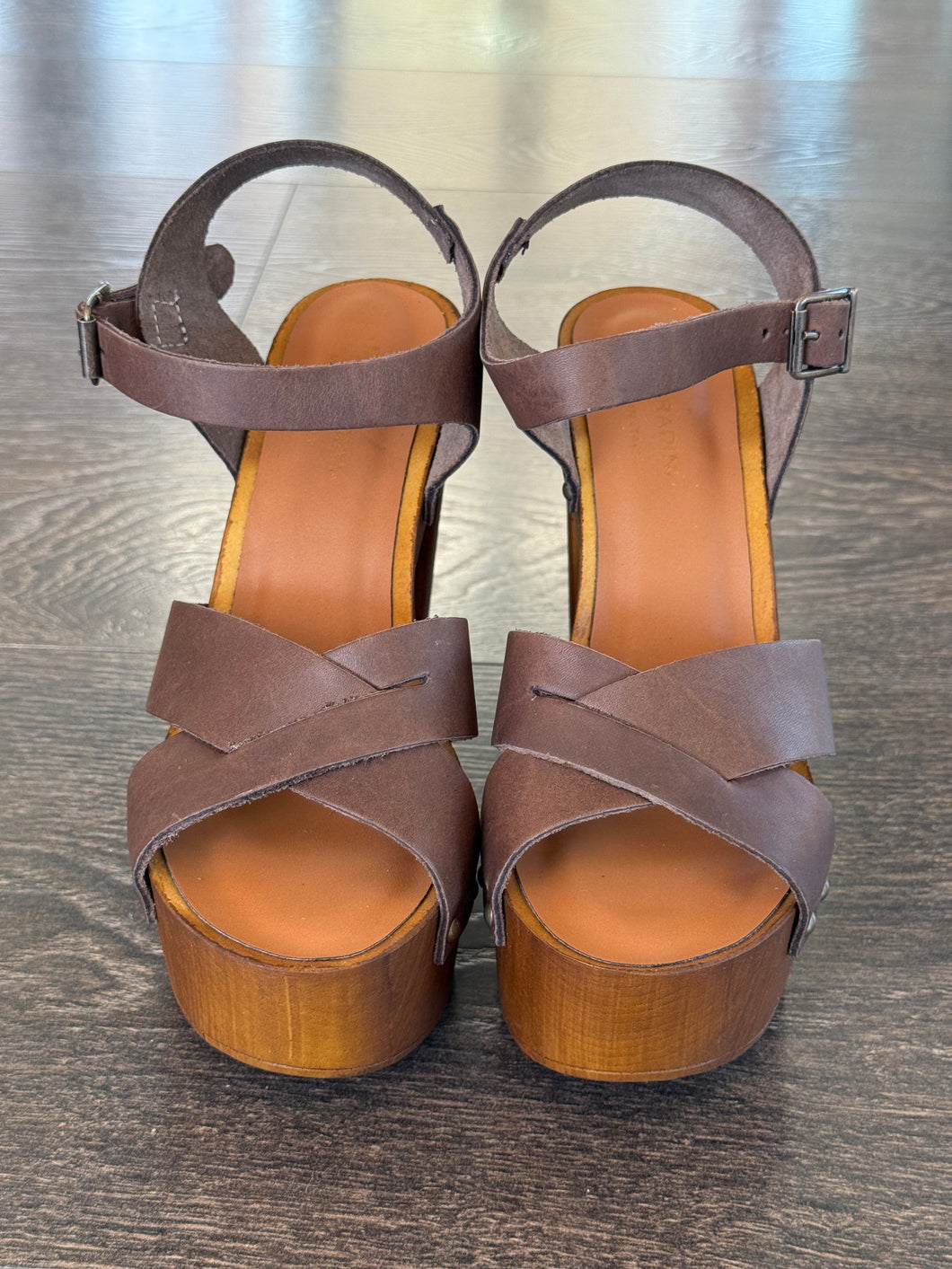 MARRADINI ZOCCOLO MARRONE TACCO 10,5 CM