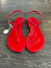 Carica l'immagine nel visualizzatore di Gallery, MENGHI SANDALO INFRADITO SWAROVSKI ROSSO
