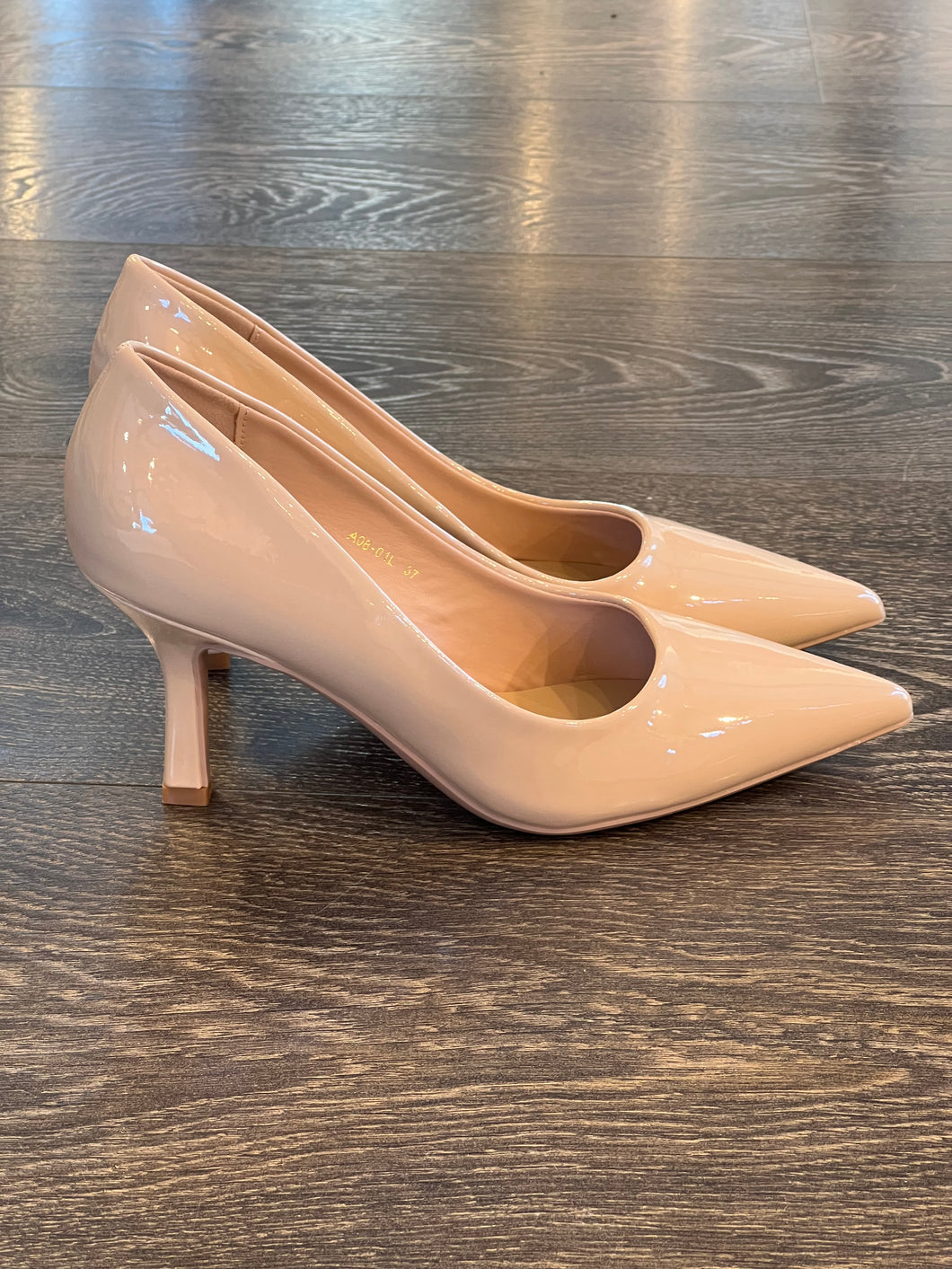 FRANCESCO MILANO DECOLLETE' IN VERNICE NUDE  TACCO 8CM