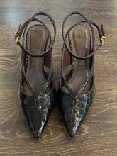 Carica l'immagine nel visualizzatore di Gallery, VICENZA SLINGBACK IN VERNICE NERA-VERDE
