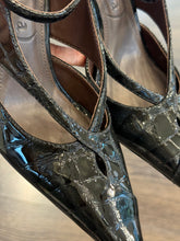 Carica l'immagine nel visualizzatore di Gallery, VICENZA SLINGBACK IN VERNICE NERA-VERDE
