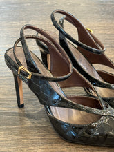 Carica l'immagine nel visualizzatore di Gallery, VICENZA SLINGBACK IN VERNICE NERA-VERDE
