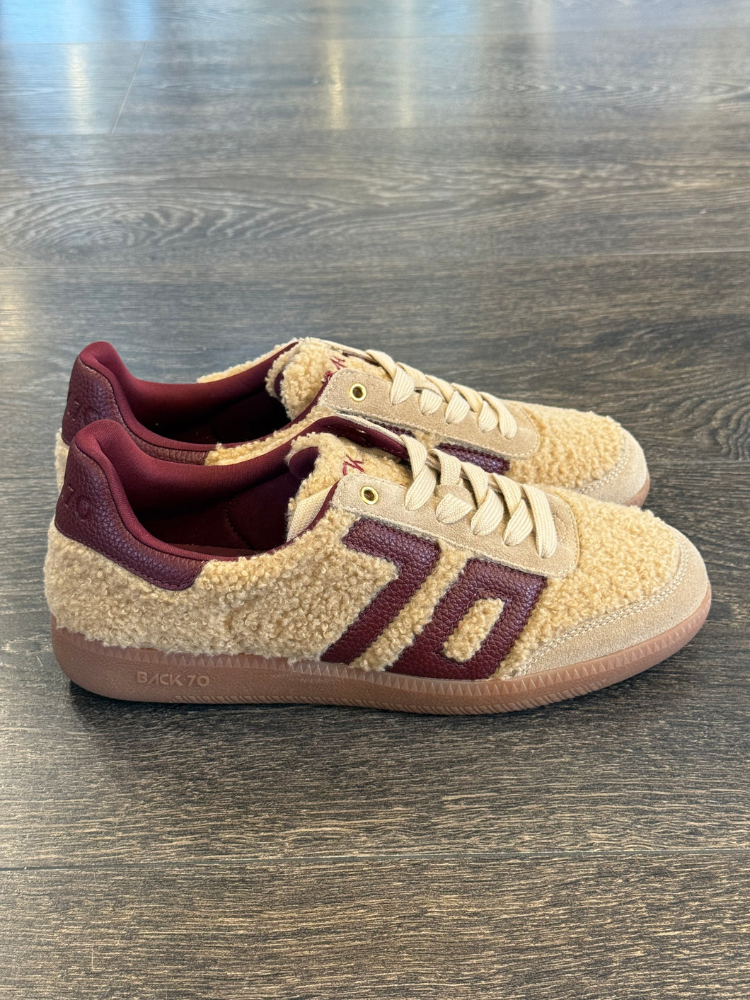 BACK70 SNEAKER BEIGE-BORDEAU TEDDY