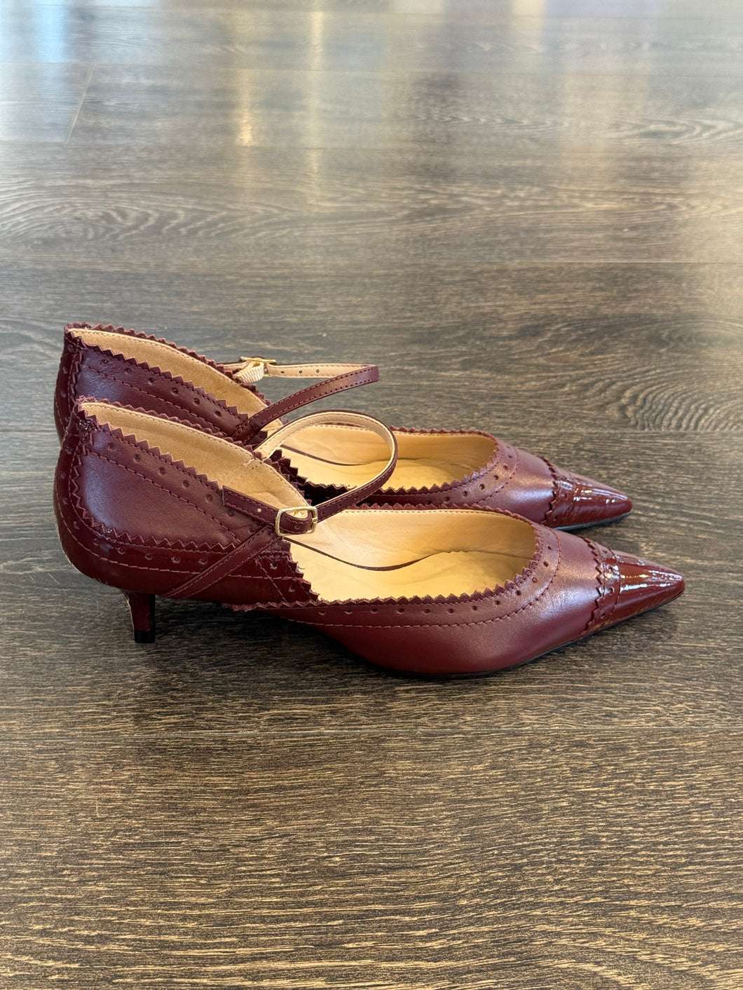 CECIL DECOLLETE' IN PELLE BORDEAUX TC 4 CM