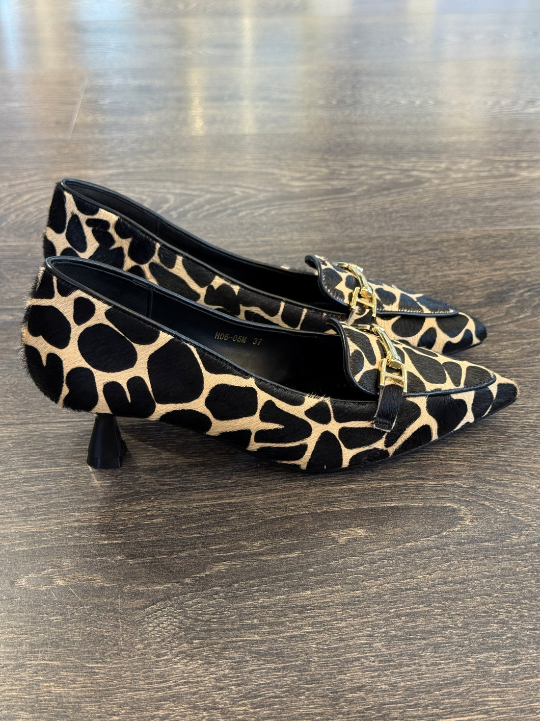 FRANCESCO MILANO MOCASSINO STAMPA GIRAFFA TACCO 4,5 CM