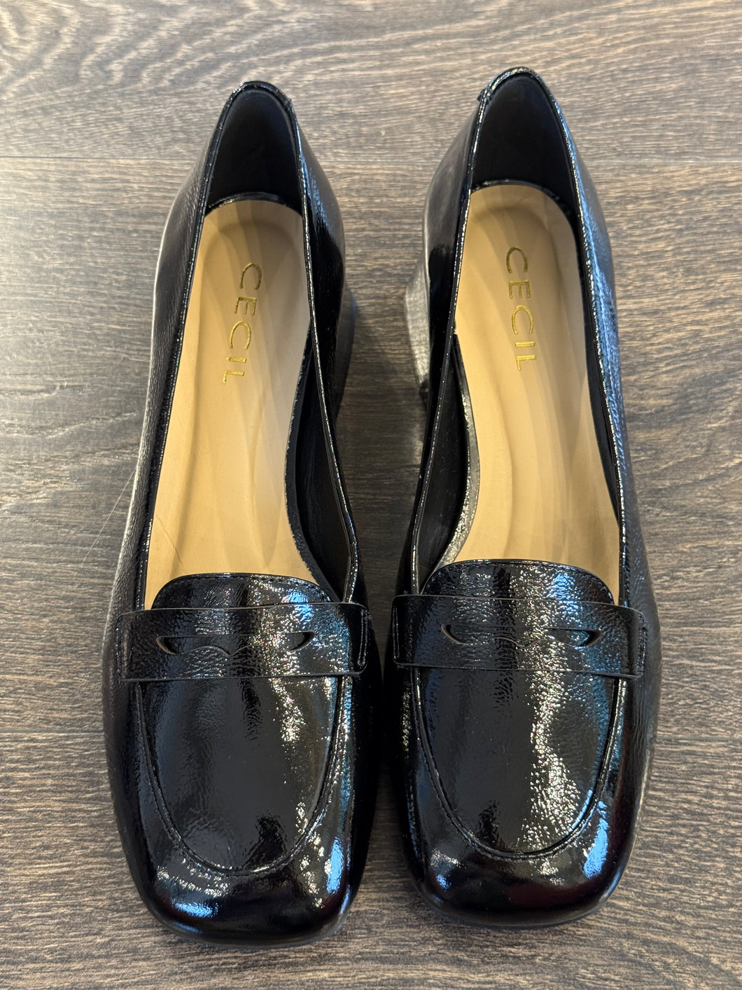 CECIL MOCASSINO TC 4 CM IN NAPLACK NERO