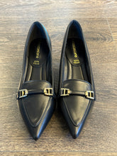 Carica l&#39;immagine nel visualizzatore di Gallery, FRANCESCO MILANO MOCASSINO IN PELLE NERA TACCO 4,5 CM
