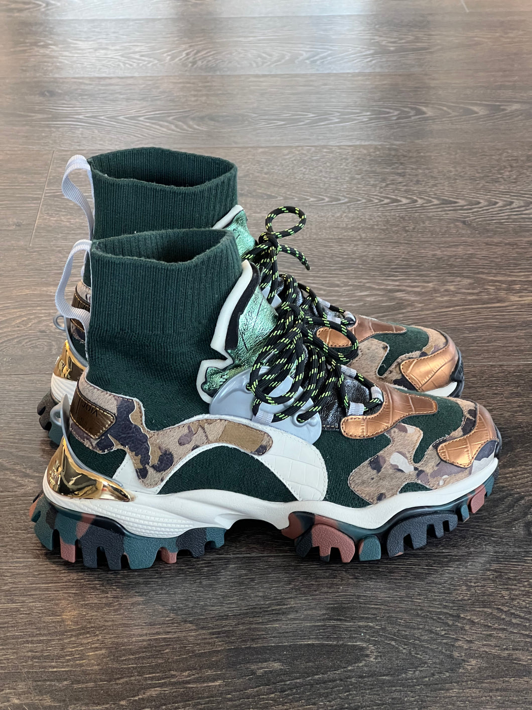JOIA PARIS (CLJD) SNEAKER CALZINO VERDE+BRONZO