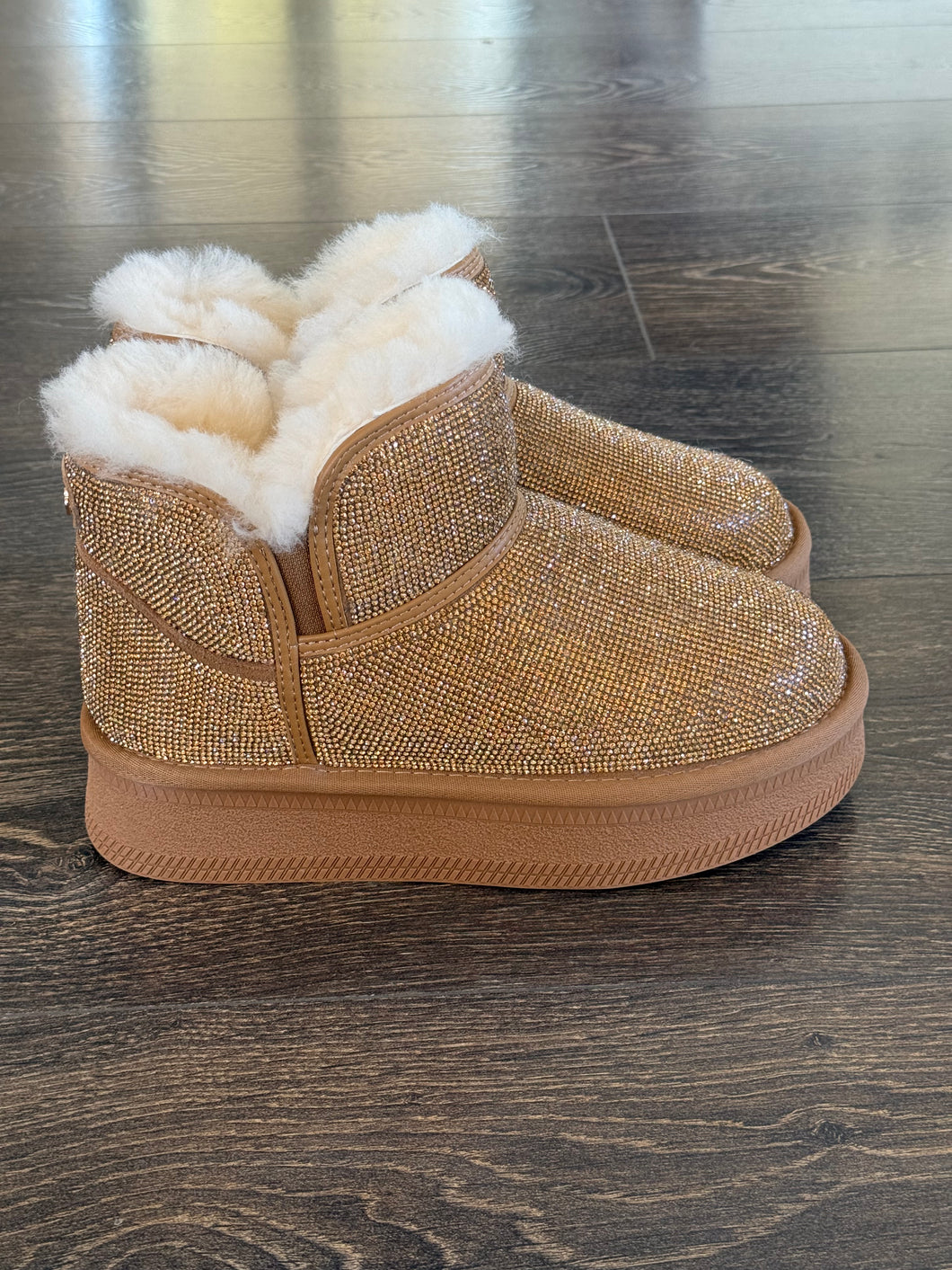 FORNARINA PELOSOTTO STRASS TAUPE-ORO