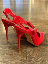 Carica l'immagine nel visualizzatore di Gallery, CARRANO SLINGBACK VERNICE ROSSO TACCO 10,5 CM
