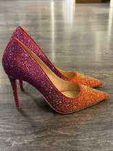 Carica l'immagine nel visualizzatore di Gallery, FRANCESCO MILANO DECOLLETE' IN STRASS ROSSA TACCO 10 CM

