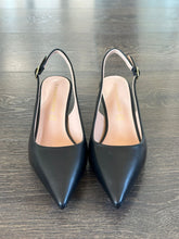 Carica l'immagine nel visualizzatore di Gallery, FRANCESCO MILANO SLINGBACK IN PELLE NERA TACCO 4,5 CM
