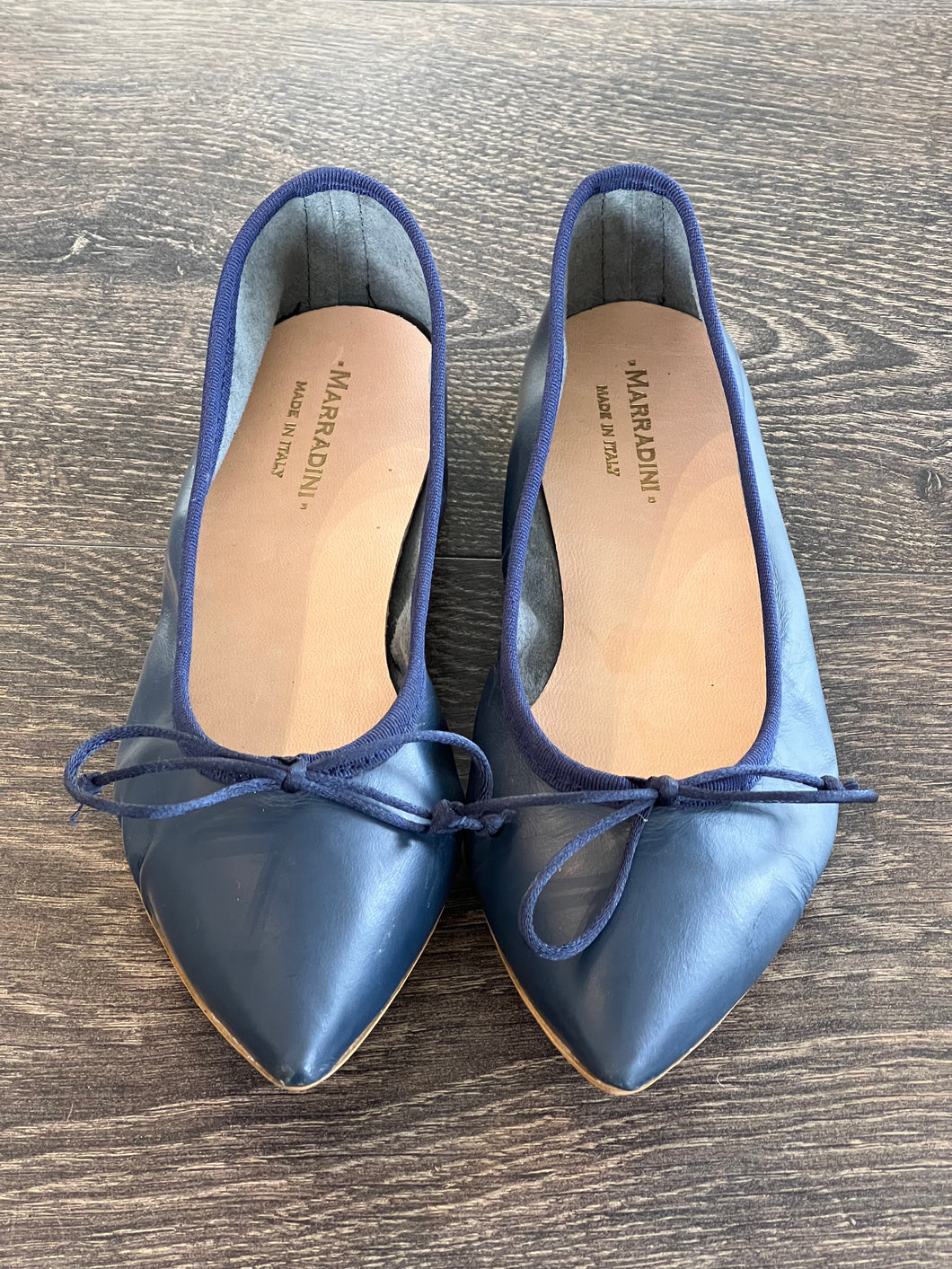MARRADINI BALLERINA IN PELLE  BLU