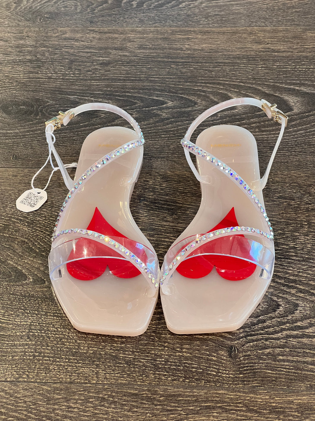 MENGHI SANDALO FASCIA  SWAROVSKI  AVORIO