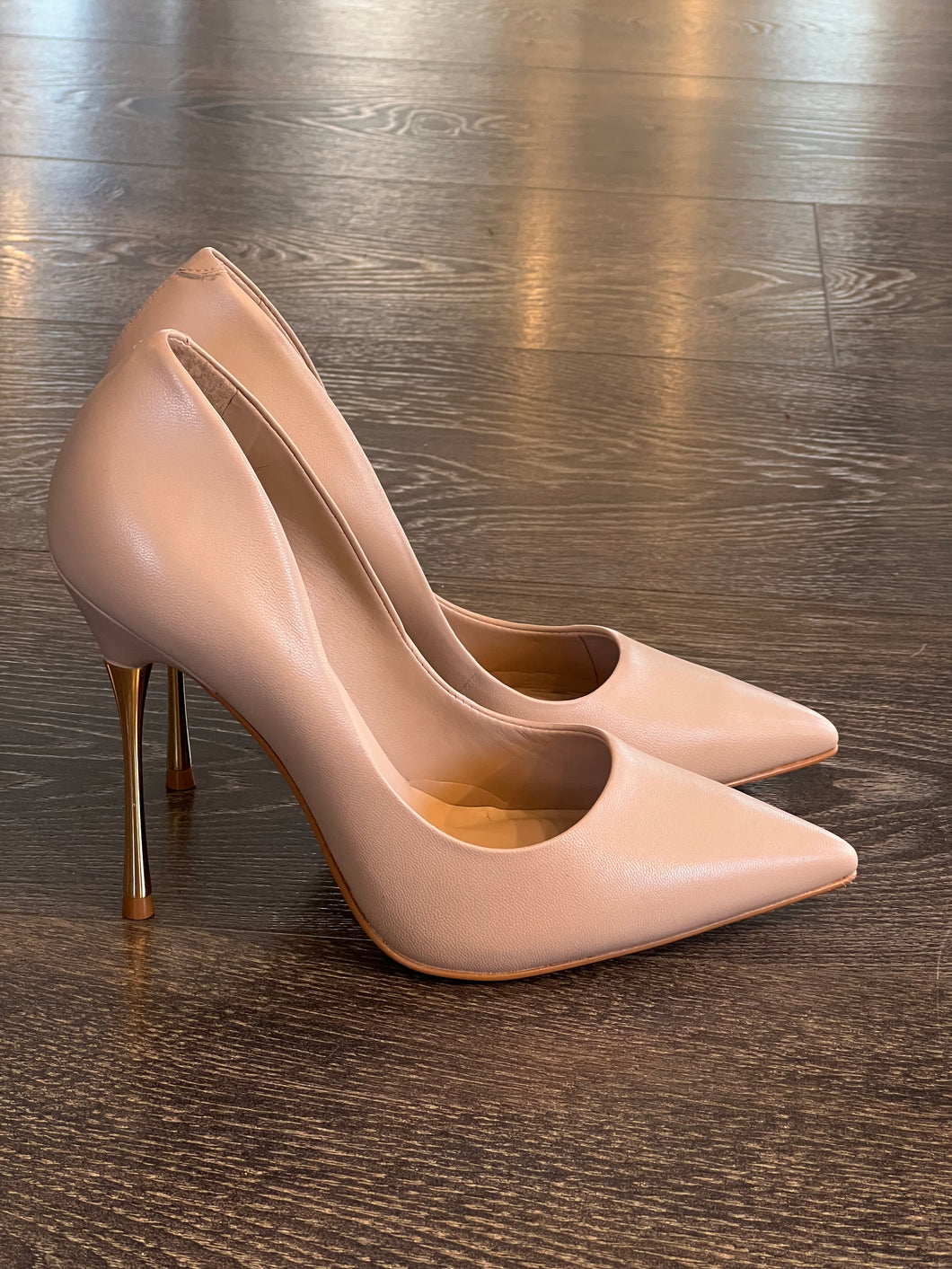 CARRANO DECOLLETE IN PELLE NUDE TACCO 10,5CM  IN ACCIAIO