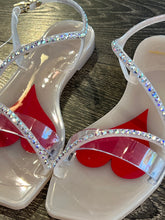 Carica l&#39;immagine nel visualizzatore di Gallery, MENGHI SANDALO FASCIA  SWAROVSKI  AVORIO
