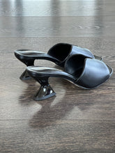 Carica l'immagine nel visualizzatore di Gallery, CECIL/MISS UNIQUE  MULE IN PELLE NERO TACCO SCULTURA 5 CM
