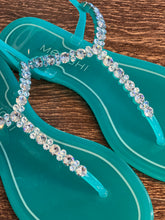 Carica l&#39;immagine nel visualizzatore di Gallery, MENGHI SANDALO INFRADITO SWAROVSKI SEA
