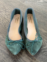 Carica l&#39;immagine nel visualizzatore di Gallery, MARRADINI BALLERINA IN CAMOSCIO VERDE
