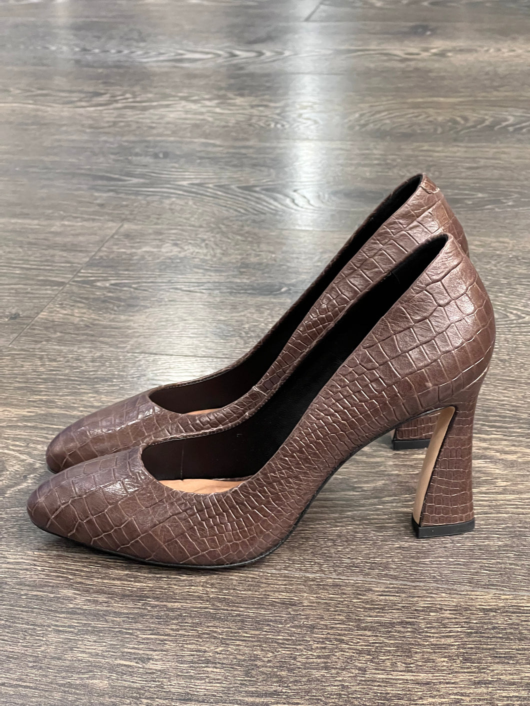 VICENZA DECOLLETE' TACCO SCULTURA 8,5 CM COCCO MARRONE